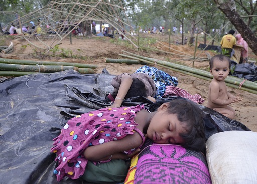 Rohingya refugees who were forced to leave their country by Myanmar security forces arrived in Bangladesh to save their lives. Photo Mostafizur Rahman.
