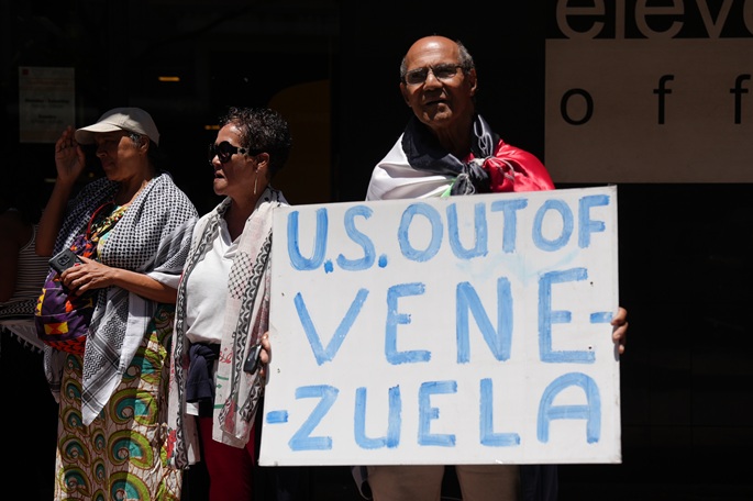 Protest against U.S. action in Venezuela held in South Africa