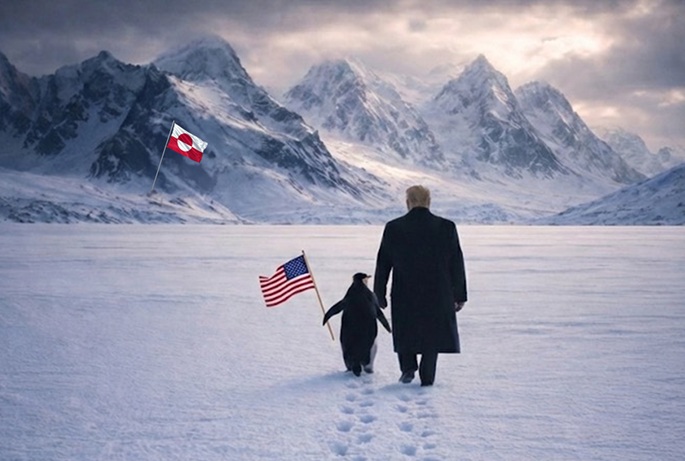 WH shares AI-generated Greenland image amid renewed Arctic push