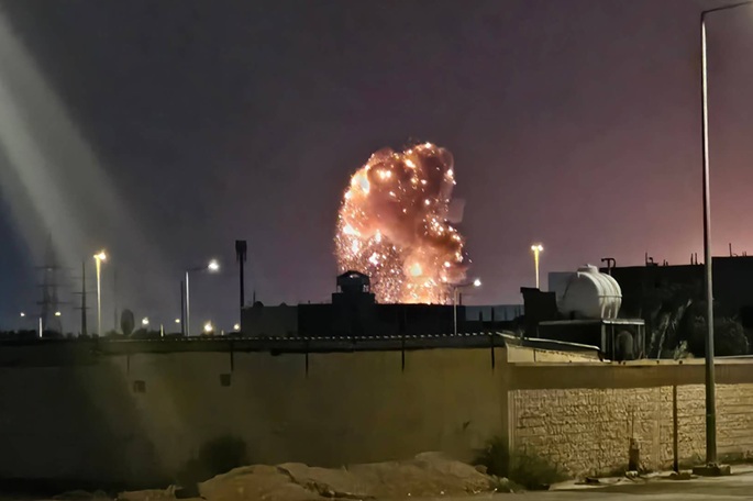 Photo taken on March 18, 2026 shows an explosion in Riyadh, Saudi Arabia. Photo: Xinhua.
