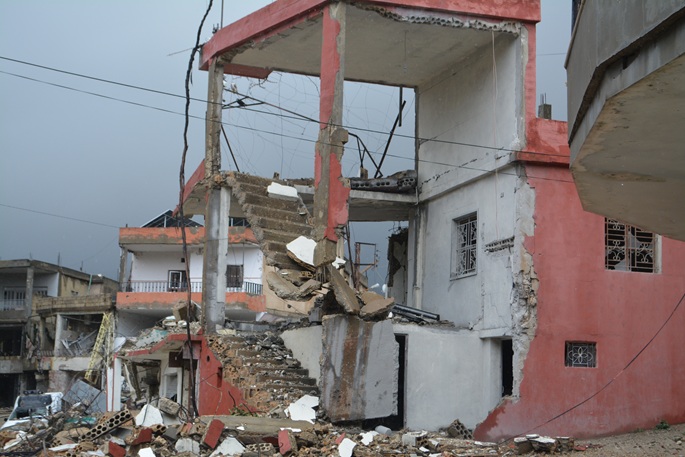 This photo taken on March 21, 2026 shows destroyed buildings in Israeli airstrikes in the town of Mashgharah in the western Bekaa Valley, eastern Lebanon. Photo: Xinhua by Taher Abu Hamdan.