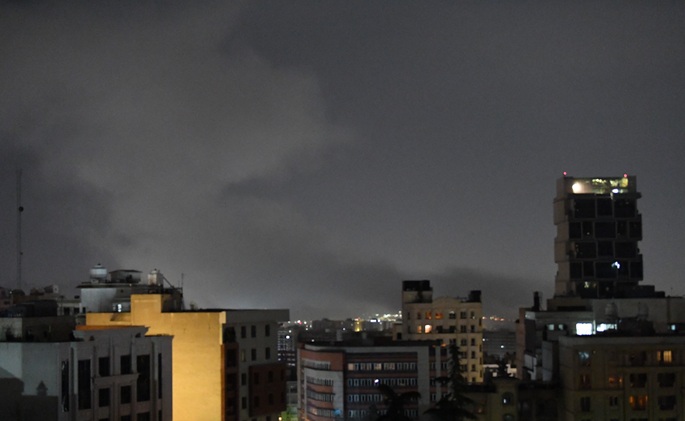 Smoke billows following explosions in Tehran, Iran, March 23, 2026. Photo: Xinhua/Shadati.