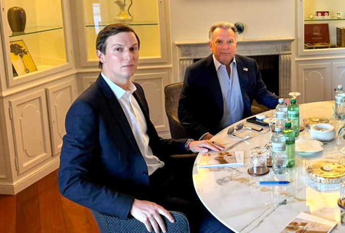 President Donald Trump's special envoy Steve Witkoff and Jared Kushner, Trump's son-in-law, in Geneva, Switzerland, Feb. 26, 2026. File Photo: Oman News Agency/Handout via Xinhua.