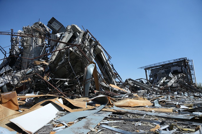 This photo taken on April 3, 2026 shows a view of a destroyed sports stadium inside the Azadi Sports Complex in Tehran, Iran. Photo: Xinhua/Shadati.