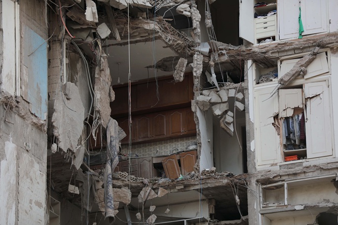 This photo taken on April 9, 2026 shows a building destroyed by Israeli airstrikes in Beirut, Lebanon. Photo: Xinhua.