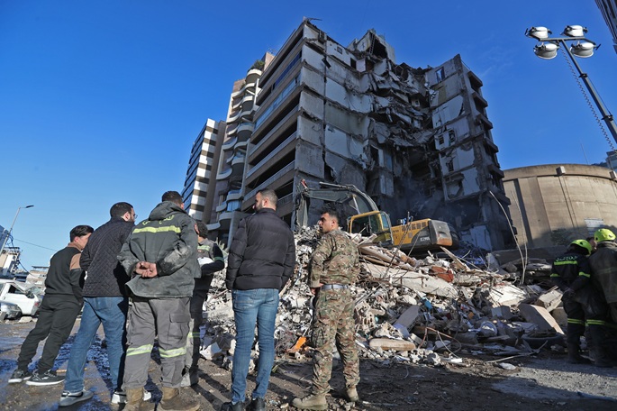 This photo taken on April 9, 2026 shows a building destroyed by Israeli airstrikes in Beirut, Lebanon. File Photo: Xinhua.