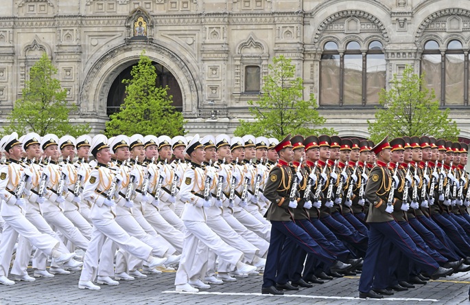 Soldiers from the Democratic People's Republic of Korea march during a parade marking the 81st anniversary of the victory in the Soviet Union's Great Patriotic War in Moscow, Russia, May 9, 2026. Photo: Xinhua.