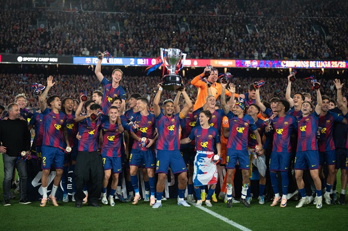 Barca crowned in La Liga, relegation battle remains tight