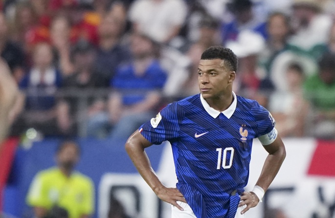Kylian Mbappe of France reacts during the semifinal match with Spain at the World Cup at Dallas Stadium in Dallas, the United States, July 14, 2026. Photo: Xinhua by Huang Zongzhi.