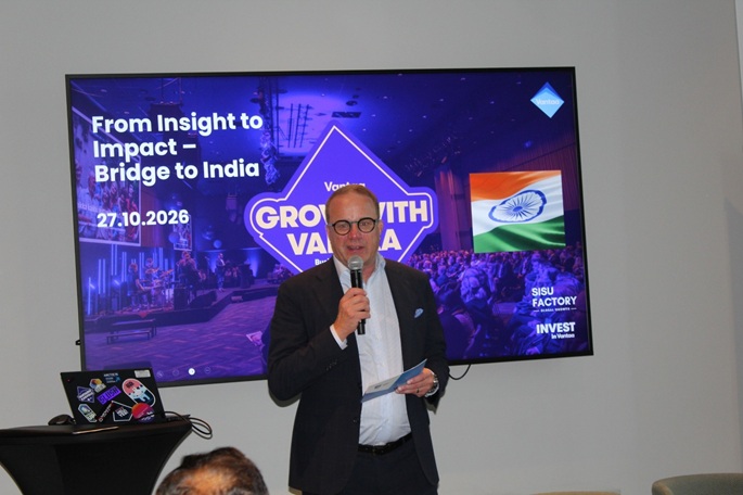 Vantaa City Mayor Pekka Timonen spoke at the Forum. DF Photo.